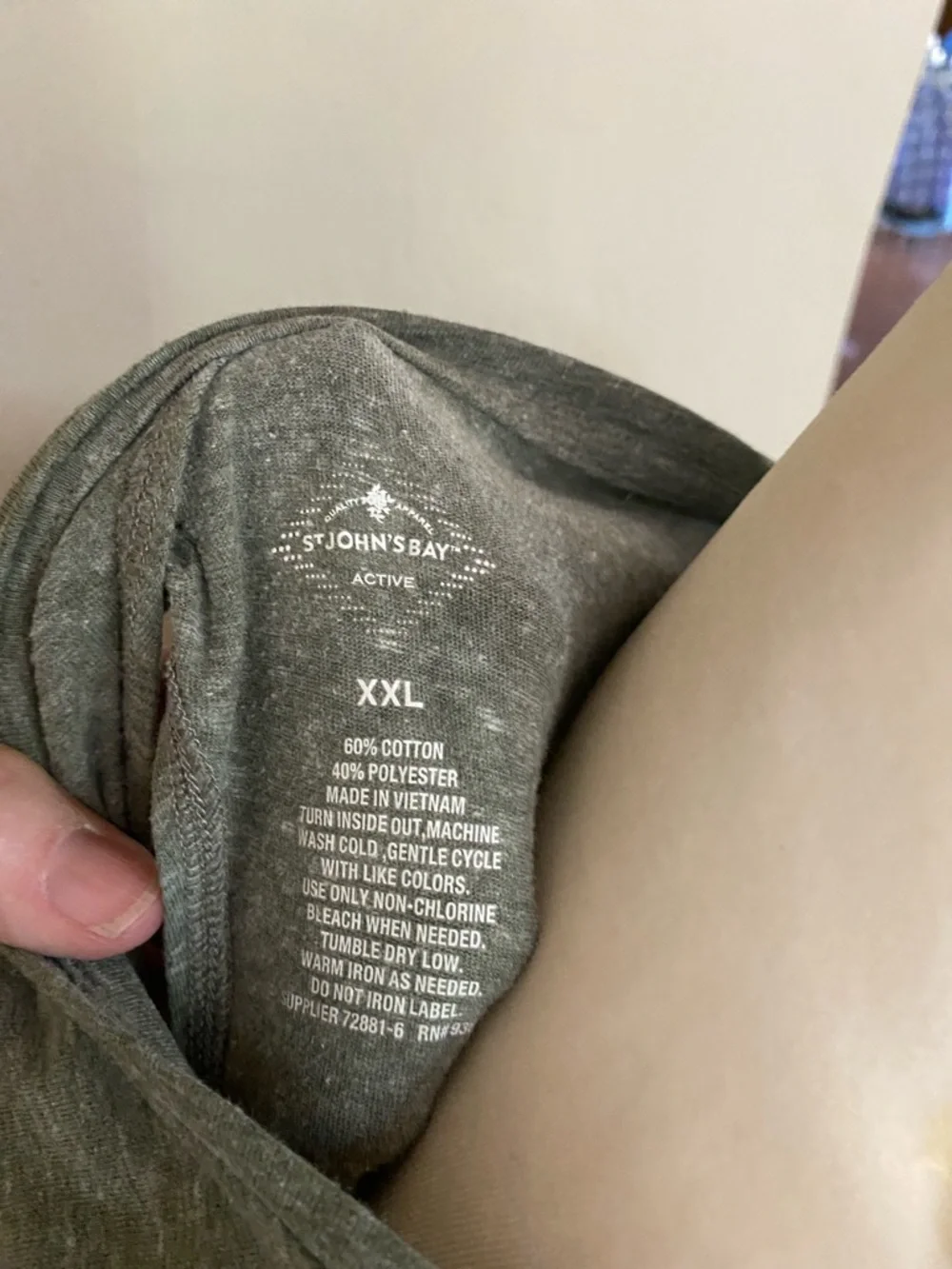 St. John's Bay Gray Tee with White Elephant Graphic - Picture 3 of 3